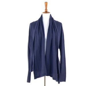 Alternative Navy Waterfall Open Front Cardigan